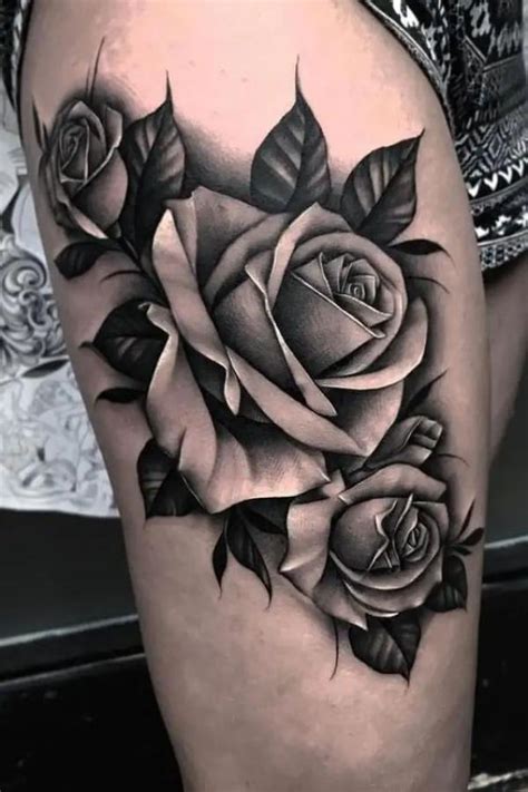 Rose Tattoo Designs Black And White