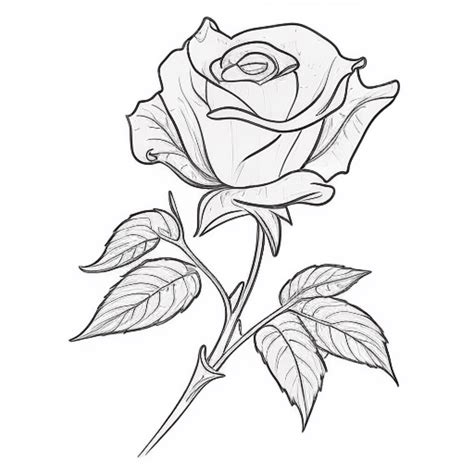 Roses Drawings Outlines