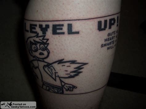 Scott Pilgrim Level Up Tattoo Geeky Tattoos