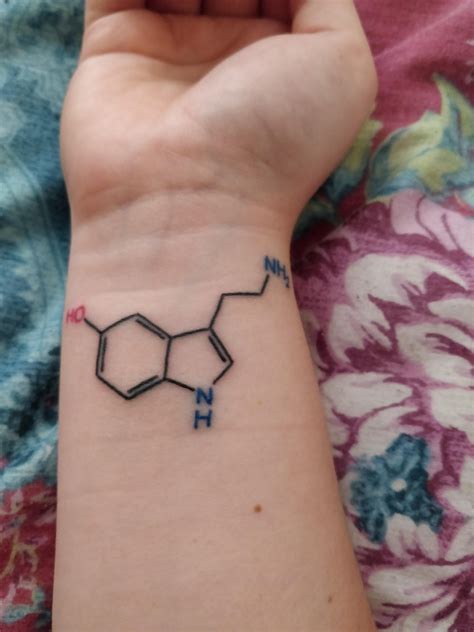 Serotonin Wrist Tattoo