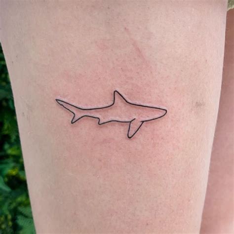 Shark Outline Tattoo