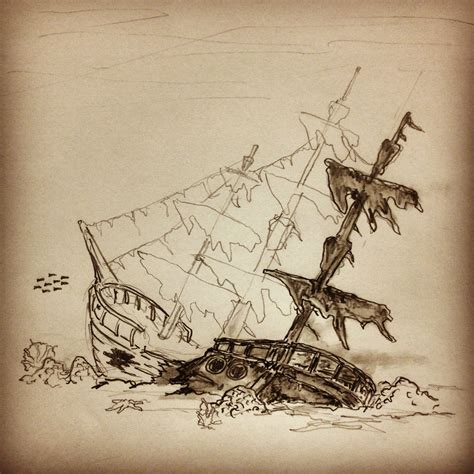 Shipwreck Tattoo Drawing Shipwreck Tattoo Drawing