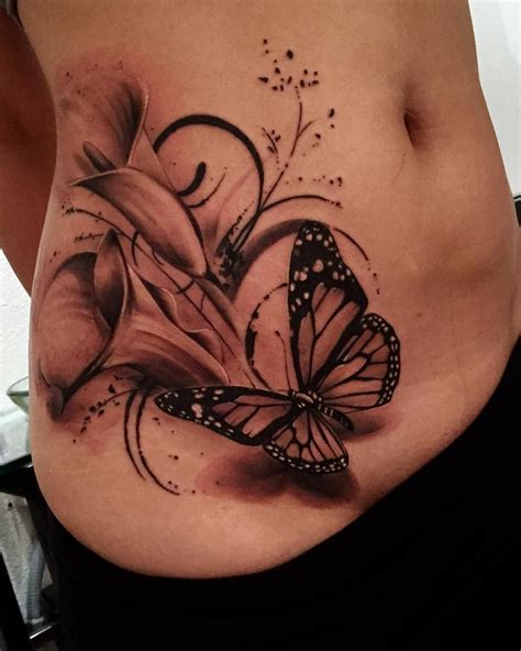 Side Stomach Tattoos For Females Realistic Portrait Tattoos
