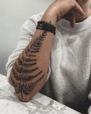 Silver Fern Tattoo On The Inner Arm