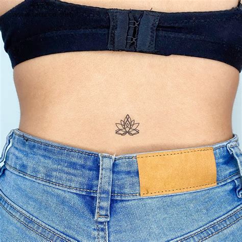 Simple Lotus Flower Tattoo Hip Simple Lotus Flower Tattoo Hip