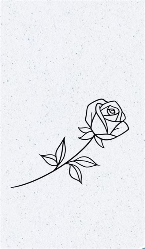 Simple Rose Tattoo Stencil Simple Rose Tattoo Stencil