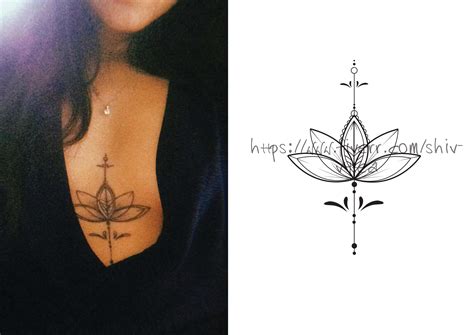 Simple Sternum Tattoo Designs