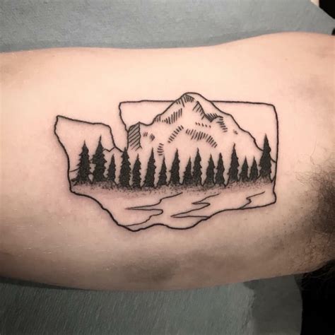 Simplistic Washington Tattoo By Matt Wear At Supergenius In Seattle Simplistic Washington Tattoo By Matt Wear At Supergenius In Seattle