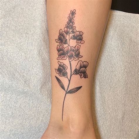 Snapdragon Flower Tattoo