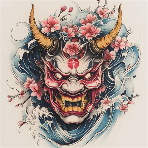 So I Love Drawing Lady Head Tattoo Designs And I Love Drawing Hannya Masks So It S About Time I Put Them Together Low Key Mad At Myself For Not Doing It Sooner These