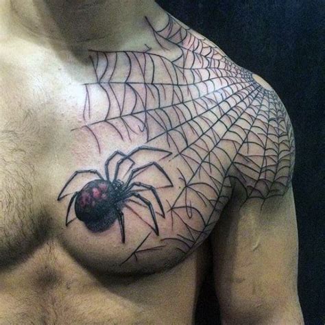 Spider Web Chest Tattoo Designs Spider Web Chest Tattoo Designs