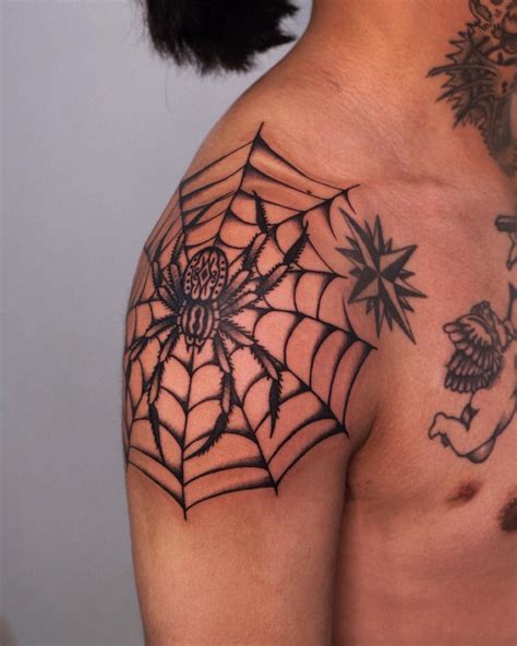 Spider Web Tattoo Designs Shoulder Spider Web Tattoo Designs Shoulder