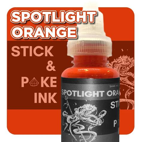 Spotlight Orange Tattoo Ink For Stick And Poke Tattooists Single Needle