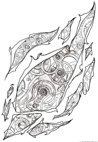 Steampunk Ripped Flesh Tattoo By Metacharis On Deviantart Steampunk