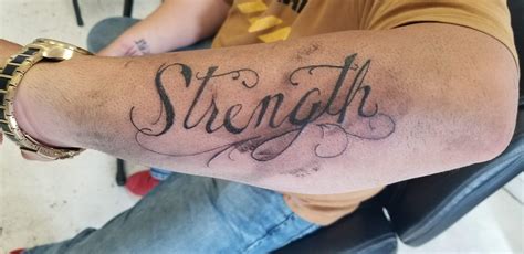 Strength Word Tattoo Designs