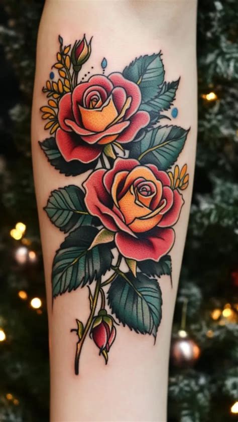 Stunning 2 Roses Tattoo Design Ideas Stunning 2 Roses Tattoo Design Ideas