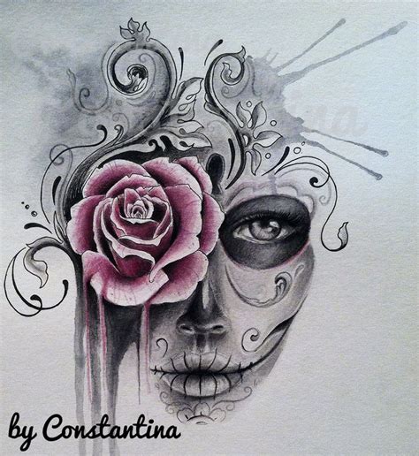 Sugar Skull Tattoo Drawings