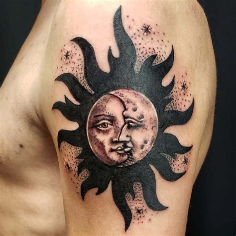 Sun And Moon Tattoos For Men Sun And Moon Tattoos By Artebynoe