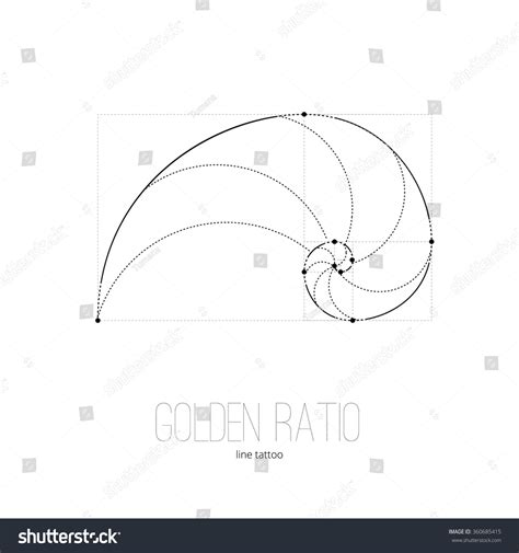 Symbol Golden Ratio Tattoo Black Lines Stock Vector Royalty Free 360685415 Shutterstock