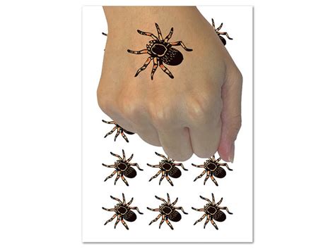 Tarantula Spider Solid Temporary Tattoo Water Resistant Fake Body Art Set Collection 1 Sheet Michaels