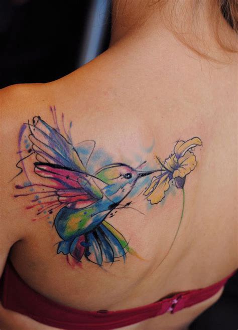 Tattoo Ideas Amazing Hummingbird Watercolor Tattoo