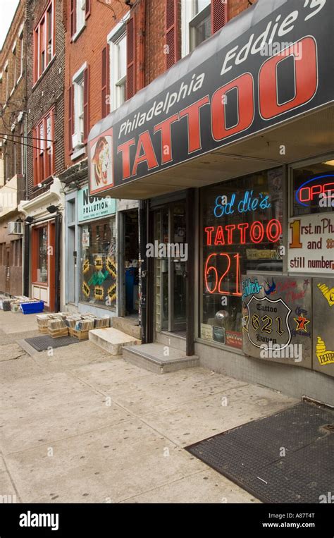 Tattoo Shop On South Street Philadelphia Pennsylvania Usa Stock Photo