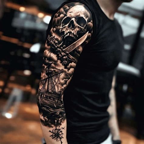 Tattoo Sleeve Pirate Skeleton Tattoo Sleeve Pirate Skeleton
