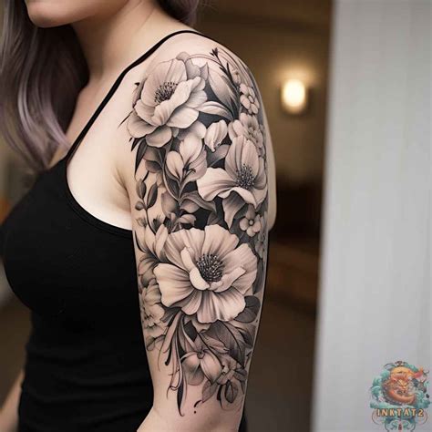 The Beauty Of Black And Grey Flower Tattoos 51 Designs Inktat2 Com