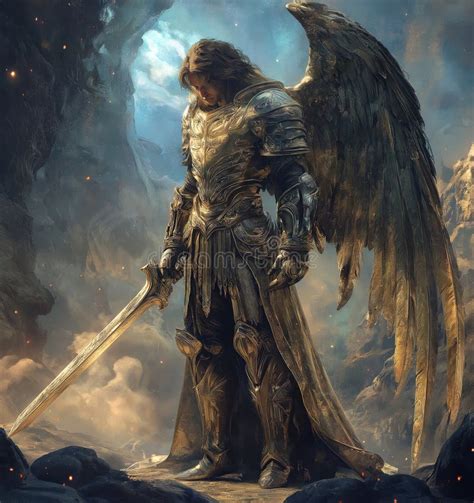The Celestial Guardian Warrior Concept Art Angel Artwork Fantasy