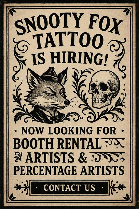 The Shop The Snooty Fox Tattoo Parlor The Shop The Snooty Fox Tattoo Parlor