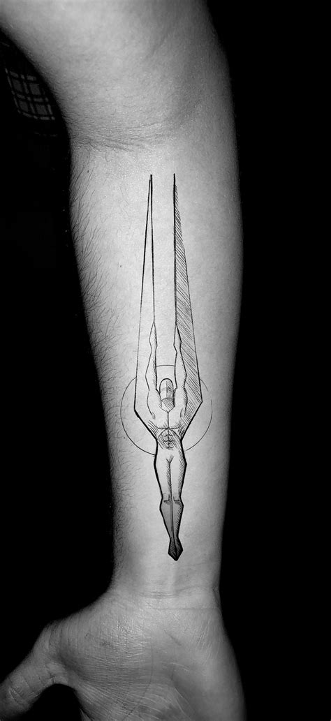 This Is An Art Deco Angel Statue Design I M Working On For An Upcoming Tattoo And I M Curious What This Sub Thinks About It Any Suggestions R Tattoodesigns