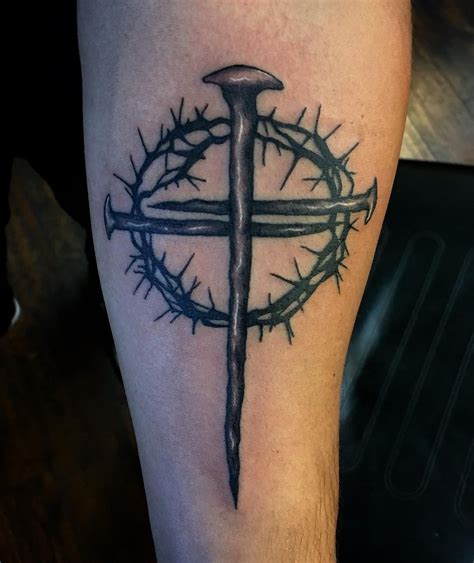 Three Nail Cross Tattoo Printable Calendars At A Glance