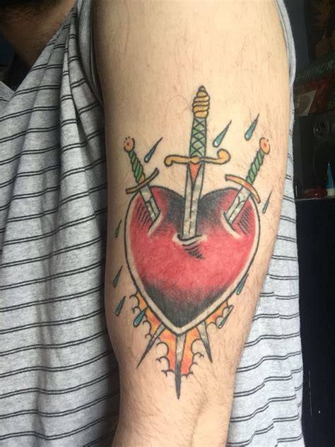 Three Of Swords Done By Doc Cooper At Saint Tattoo Knoxville Tn Tattoos