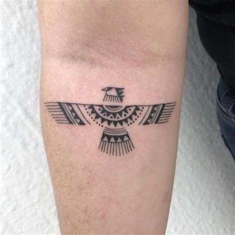 Thunderbird Tattoo With Geometric Designs