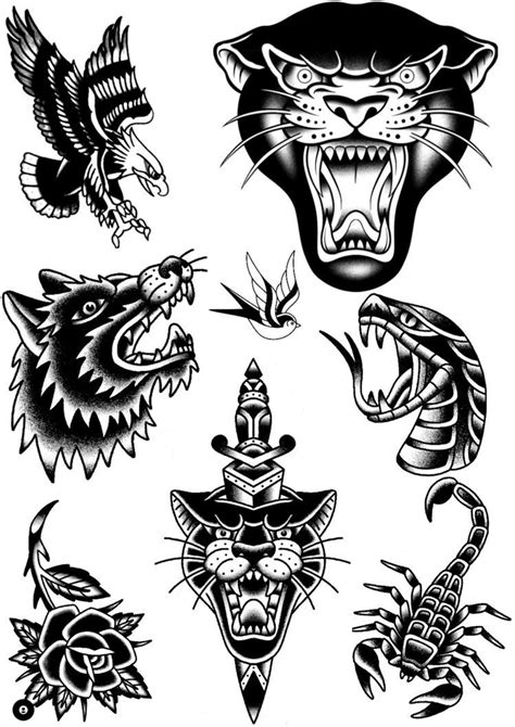 Traditional Black And White Tattoo Designs Traditional Black And White Tattoo Designs