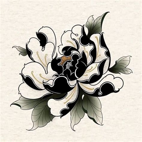 Traditional Japanese Flower Tattoo