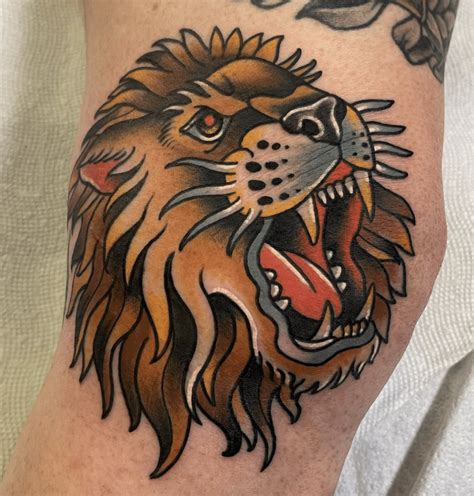 Traditional Lion Tattoo