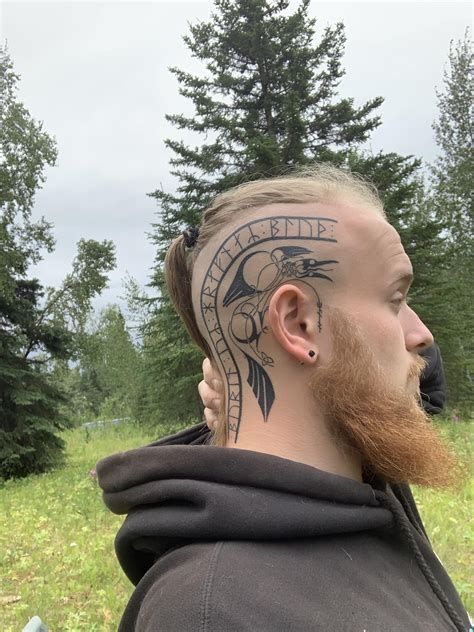 Traditional Viking Head Tattoo Traditional Viking Head Tattoo
