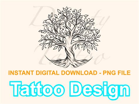 Tree Of Life Tattoo Design Digital Download Png Etsy Israel