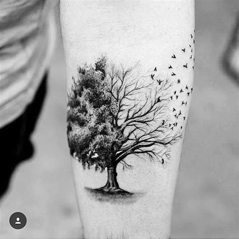 Tree Tattoo With Birds Tree Tattoo With Birds