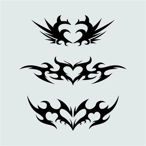 Tribal Heart Design Temporary Tattoo