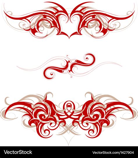 Tribal Tattoo Patterns Swirls Royalty Free Vector Vectorstock