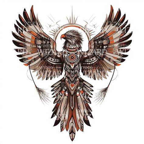 Tribal Thunderbird Tattoo Printable