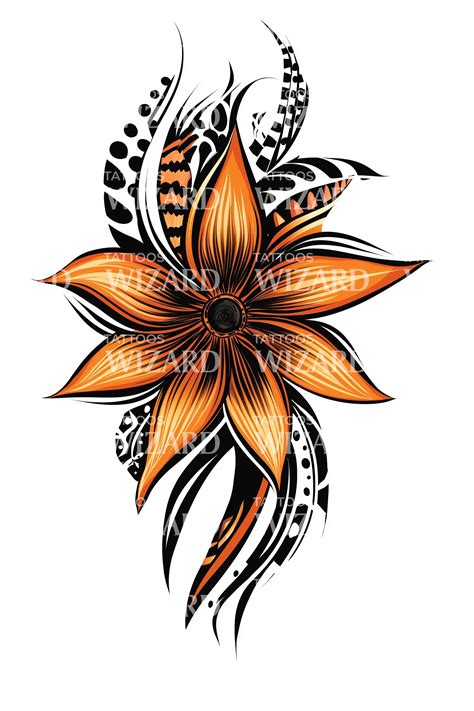 Tribal Tiger Lily Tattoo Design Tattoos Wizard Designs