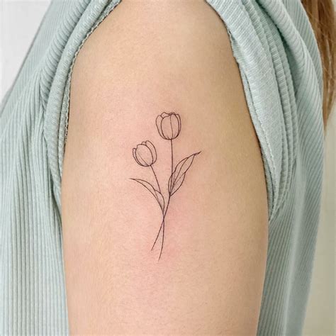 Tulip Outline Tattoo Tulip Outline Tattoo
