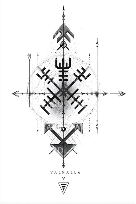 Valhalla Norse Sigil Tattoo Design Tattoos Wizard Designs