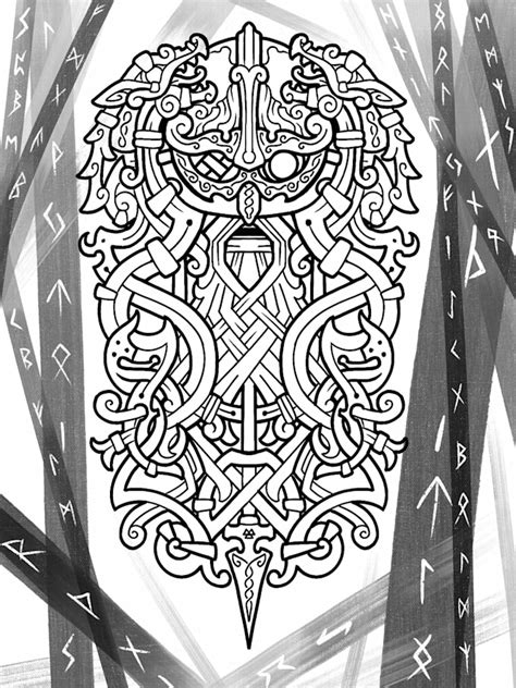 Viking Knotwork Styled Tattoo Design Viking Knotwork Styled Tattoo Design