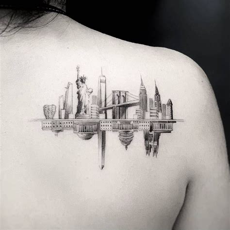 Washington Dc Ny Skyline Tattoo New York Tattoo Nyc Tattoo