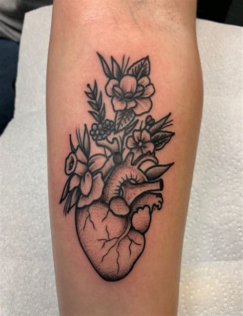 Water It And It Ll Grow Heart Flower Tattoo Human Heart Tattoo