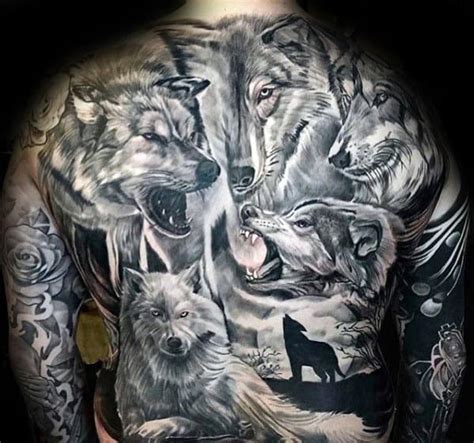 Wolf Tattoo Back